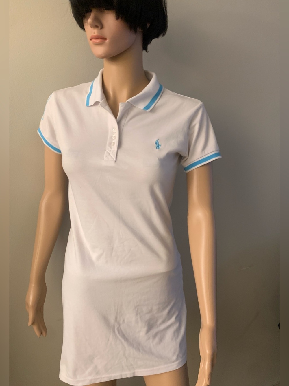 Polo by Ralph Lauren White Shirt with Blue Trim